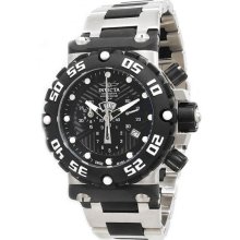 Invicta Nitro 52mm Swiss Quartz Chronograph Black Dial Link Bracelet