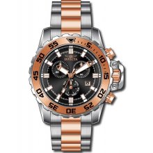 Invicta Pro Diver Chronograph Rose Dial Two-tone Mens Watch 13628