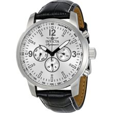 Invicta Signature Ii Silver Dial Quartz Stainless Steel Mens Watch 7338