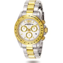 Invicta Speedway Two Tone White Dial Chrono Dive