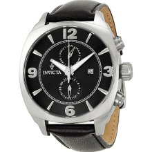 Invicta Vintage GMT Black Dial Stainless Steel Mens Watch 12205
