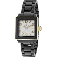 Invicta Womens Ceramics White Dial Black Ceramic Gold-Tone Invicta-1174