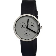 Issey Miyake Twelve Mens Grey Leather Watch Silap020