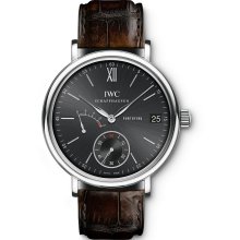 IWC Portofino Hand Wound Eight Days, Black Dial Watch