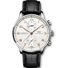 IWC Portuguese Chronograph Steel Watch 3714-45