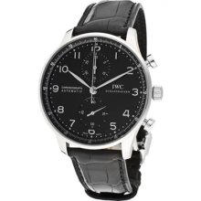 IWC Watches Men's Portuguese Automatic/Mechanical Chronograph Black Di