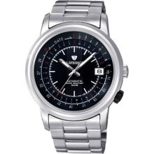 J Springs Automatic Modern Classic Men's Watch With Silver Band And Black Dial