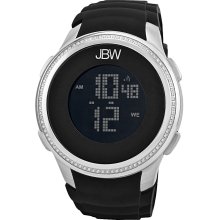 JBW Men's 'DMC-12' Brushed Stainless Steel Digital Watch (Black)