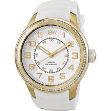JBW Men's Stainless Steel 'Vostok' Diamond Watch (White/Gold)