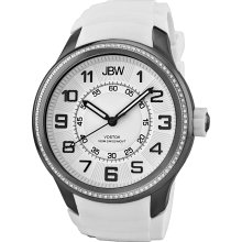 JBW 'Vostok' Black Ion-plated Diamond-accented Watch (White/Black)