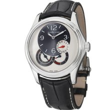 Jean Richard Watches Men's Bressel Grey/Silver Dial Black Genuine Alli