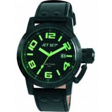 Jet Set San Remo Men's Watch in Black with Green Dial