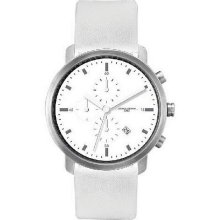 Jorg Gray Men's White Leather Strap Watch (jorg gray jg1460-14)