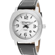 Jorg Gray Watches Men's Silver Dial Black Genuine Leather Black Genuin