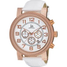 Joshua & Sons Js-07-rg Chronograph White Strap Date Mens Watch