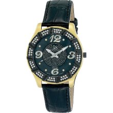 Joshua & Sons Men's Swiss Quartz Diamond Swirl Mop Watch