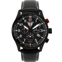 Junkers Black Alarm Chronograph Watch 6680-2