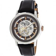 KC1718 Kenneth Cole Skeleton Dial Leather Watch