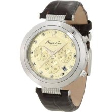 Kenneth Cole Men's New York KC1879 Brown Calf Skin Quartz Watch w ...