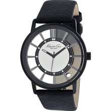 Kenneth Cole New York Round Transparent Dial Watch Black