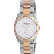 Kenneth Cole New York Stainless Steel Link Watch with Rose Gold Details