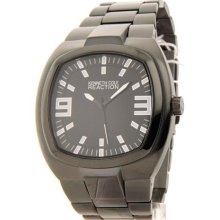 Kenneth Cole Reaction Men's Large Black IP Steel Casual Watch RK3217