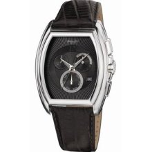 Kenneth Cole York Chronograph Black Dial Leather Band Men Watch Kc1880