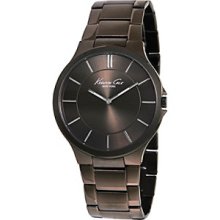 Kenneth Cole York Mens Classic Slim Quartz Brown Ip Stainless Steel Watch