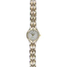 Kim RogersÂ® Silver/Gold Women's Two Tone Roman Numeral Link Watch