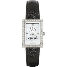 Kyle Busch #18 Women's Allure Watch with Black Leather Strap