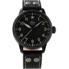 Laco Black Aviator Automatic Pilot Watch