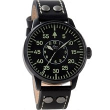 Laco Black Navigator Automatic Pilot Watch