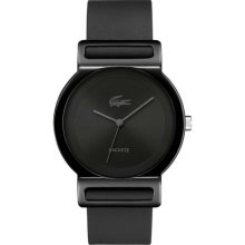 Lacoste 2000701 Women's Black Tokyo Silicone Strap Black Plated Aluminum Watch