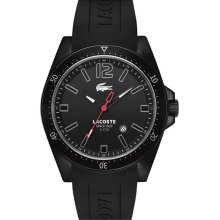 Lacoste 'Seattle' Aluminum Bezel Watch Black
