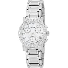 Ladies Bulova Chronograph Watch in Stainless Steel 30M Water Resist(96R19)