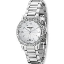 Ladies, Charles Hubert, Stainless Steel Crystal Watch