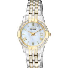 Ladies Citizen Eco-drive Watch, 2-tone, Diamond Bezel, Ga1014-54d