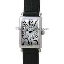 Ladies Large Franck Muller Long Island Steel 1002QZ Watch