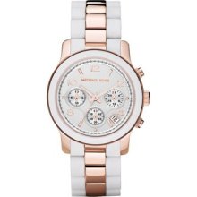 Ladies' Michael Kors Two-Tone Silicone Runway Watch