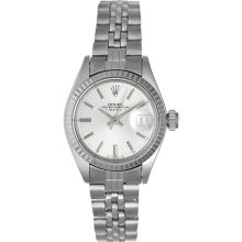 Ladies Rolex Date Watch Stainless Steel 6917 Silver Dial