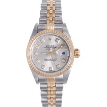 Ladies Rolex Datejust Diamond Watch 69173 Steel & Gold