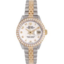 Ladies Rolex Datejust Watch 79173 Custom Diamond Bezel