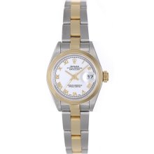 Ladies Rolex Datejust Watch with Smooth Yellow Gold Bezel 79163