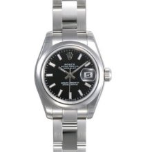 Ladies ROLEX Oyster Watch Perpetual Datejust Black