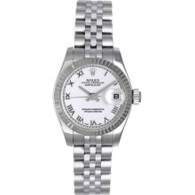 Ladies Rolex Watch Datejust Stainless Steel & White Gold 179174