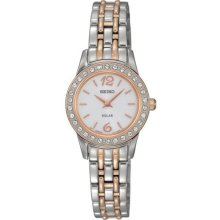 Ladies' Seiko Solar Crystal Two-Tone Watch