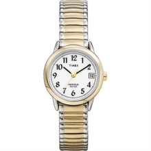 Ladies' Two Tone Timex Low Vision Watch With Indiglo Light