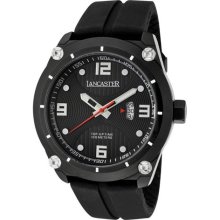 Lancaster Italy Men's 'Trendy/Top-Up Time' Black Silicone Watch ...