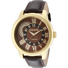 Lancaster Italy Watches Men's Non Plus Ultra Brown Textured Dial Gold
