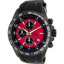 Le Chateau Men's Sport Dinamica Gunmetal Rubber Band Chronograph Watch